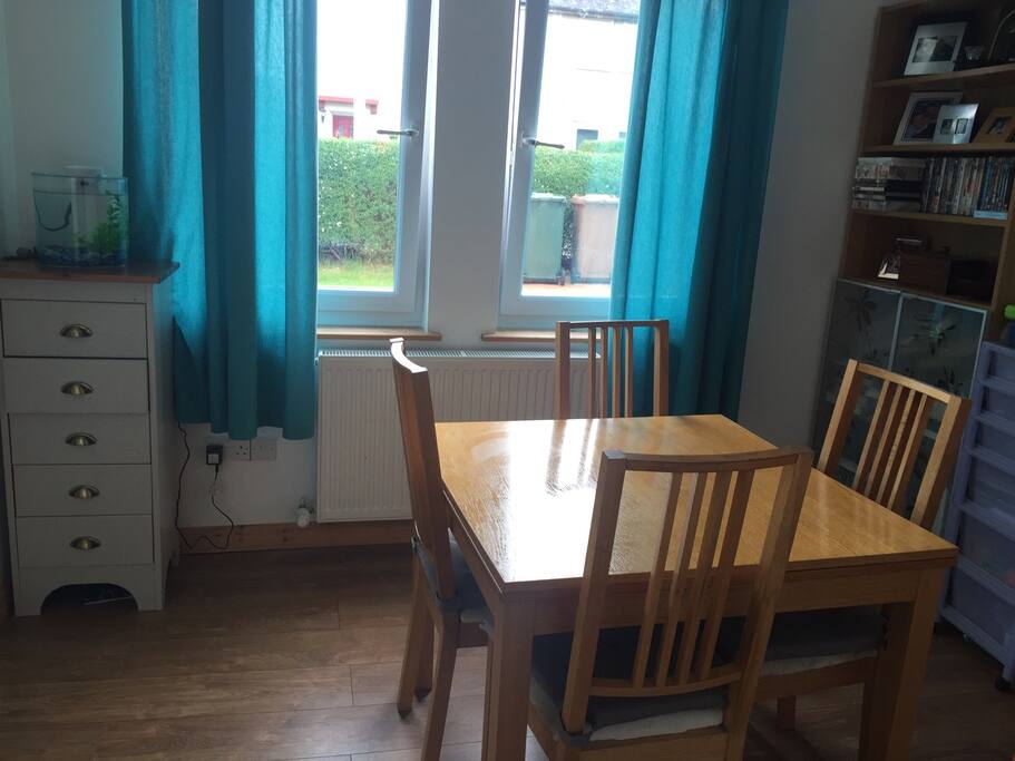 Dining room with extending table