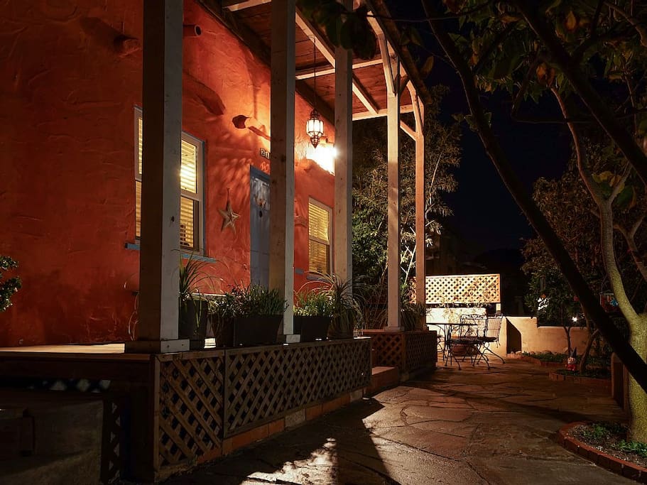 Take in the evening sky and OB vibe while kicking back on romantic front patio.