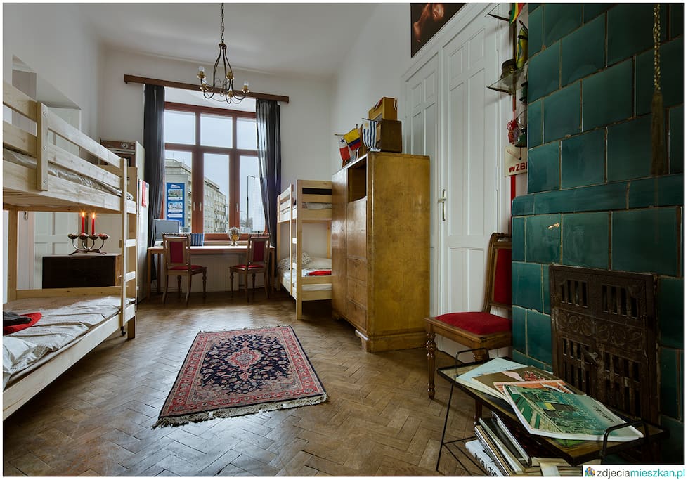 Old apartment with antique stoves.
