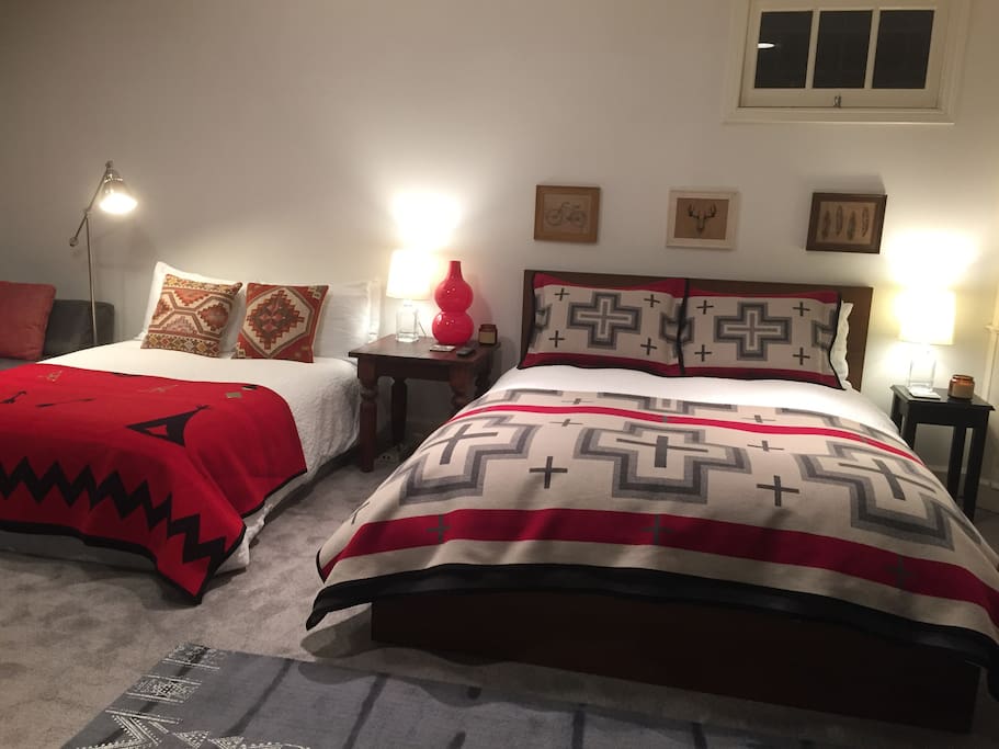 A second full size bed can be added upon request.