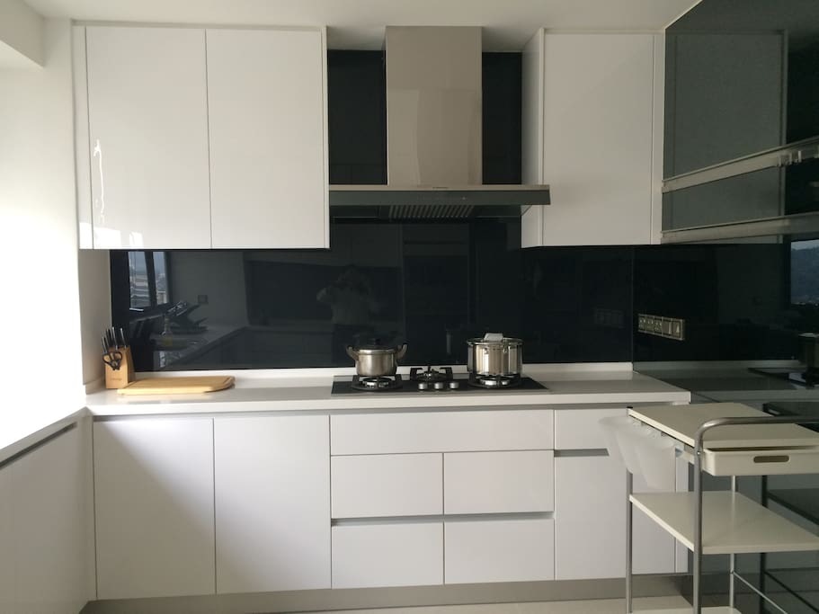 Don't feel like eat out , here is the place to show off your cooking skill .....fully equipped with hood & hob, oven and microwave, fridge and dishwasher & mini bar will coffee & tea