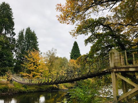 Rural retreat in Mid Wales timber cabin