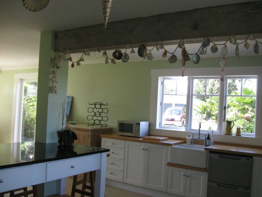 Kitchen and seating area