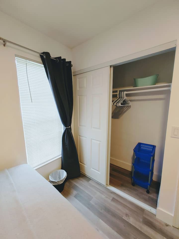 3rd bedroom with 2 Queen pillowtop beds, Smart HDTV, storage units and large closet with ample storage. 