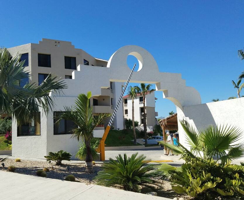 Guarded entrance to our complex