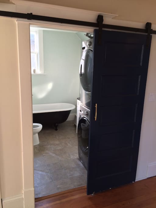 Main floor bathroom and laundry