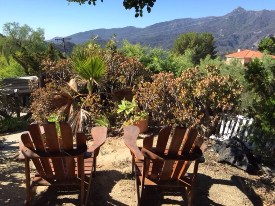 The view of Saddle Peak from our garden.