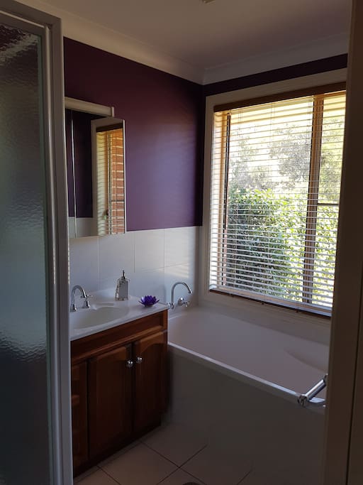 Shared shower and bath. Separate wc