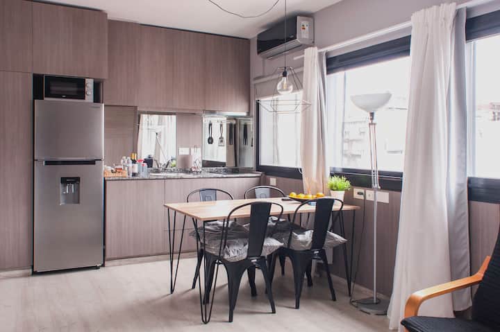 Nordic-style furnished studio with pool in Recoleta