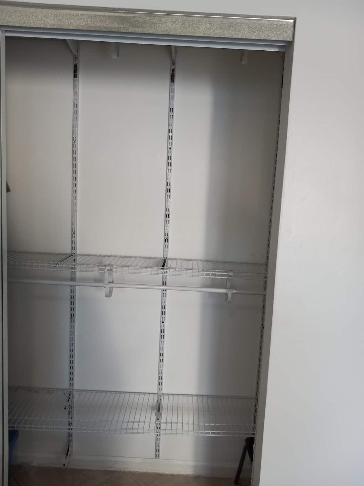 Closet space at the Palm Suite