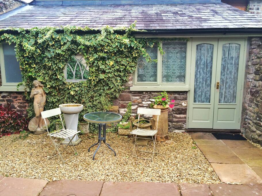 Our Courtyard room - private entrance and bathroom