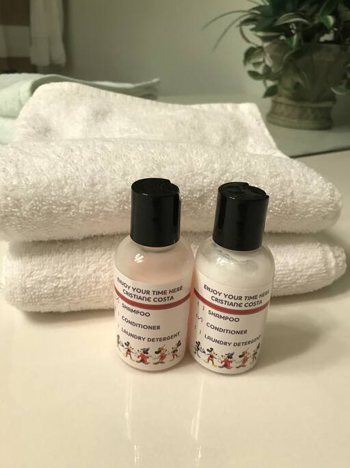 Shampoo e condicionador para dia da chegada