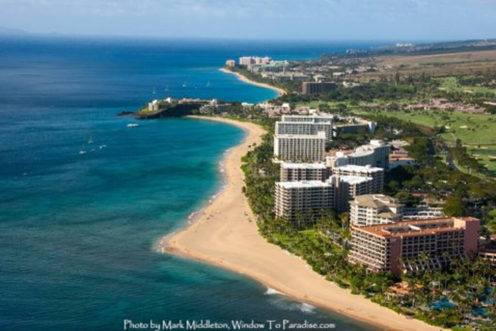 local beaches from air