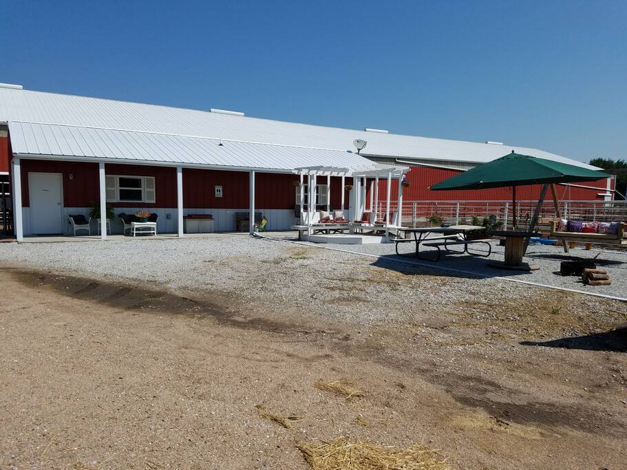 Summer view with patio area