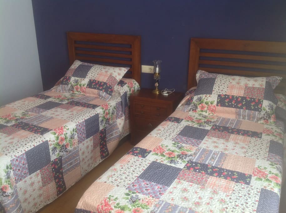 Habitación dos camas con armario empotrado