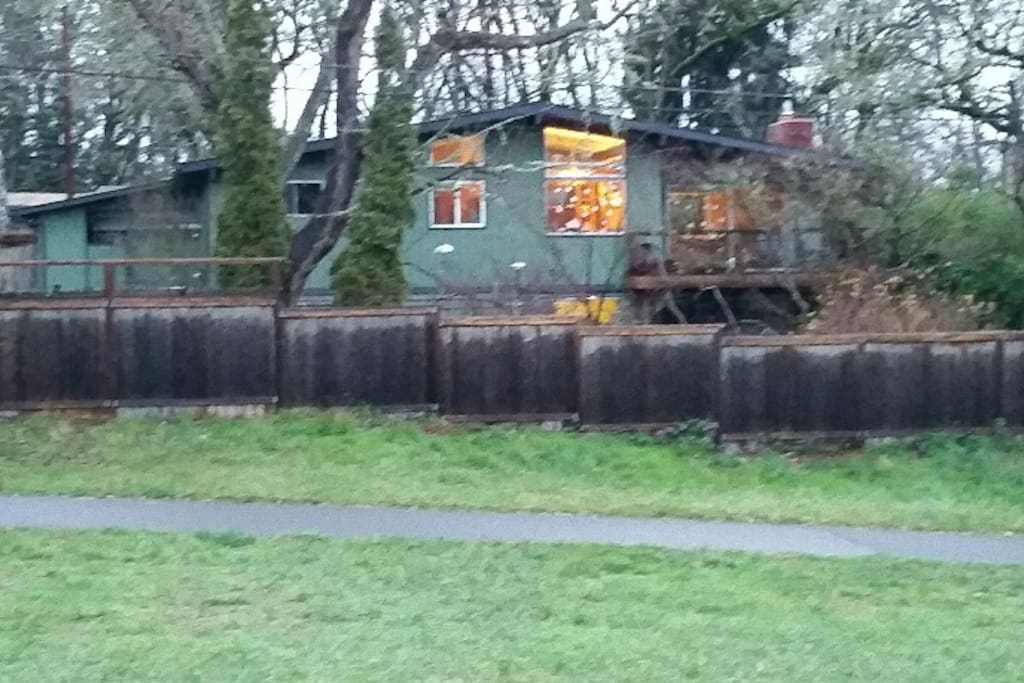A view of our house from the park.