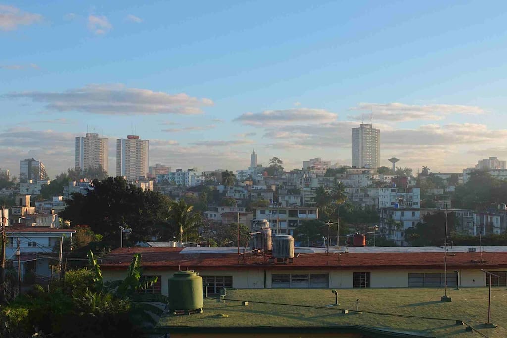 You can see a beautiful part of Havana with important buildings.