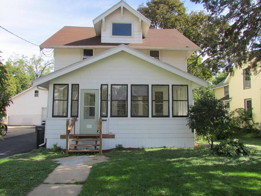 Front of the house, that the apartment is in.