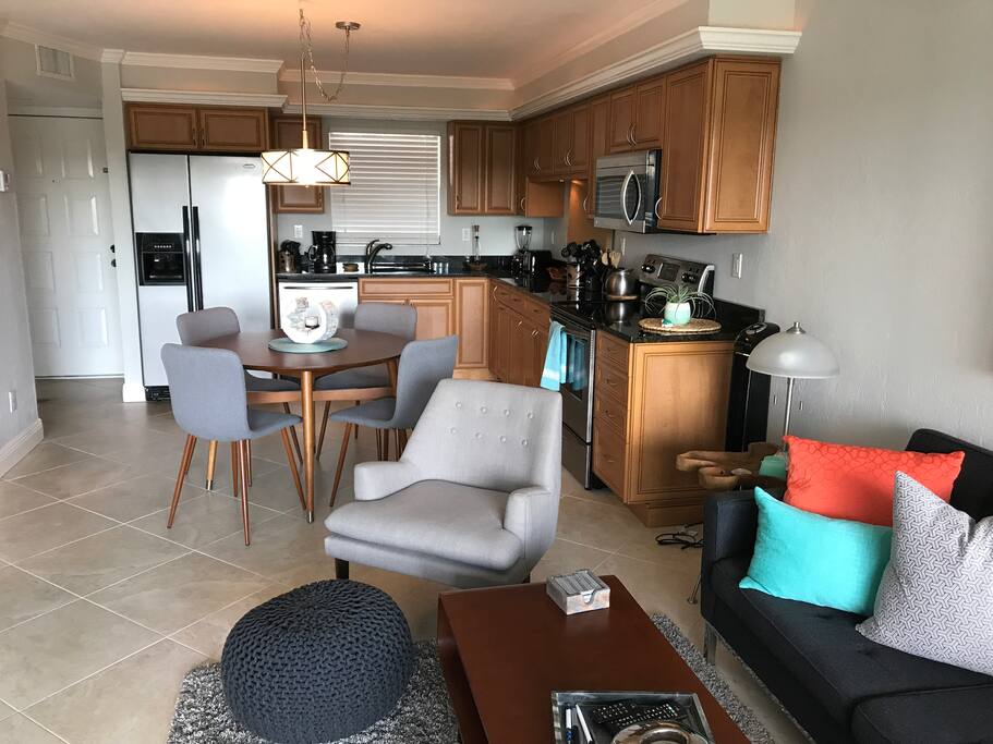 Living,dining area and kitchen