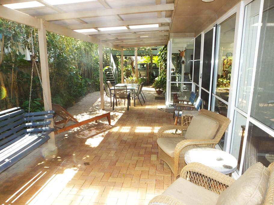 Great entertaining area in the covered courtyard