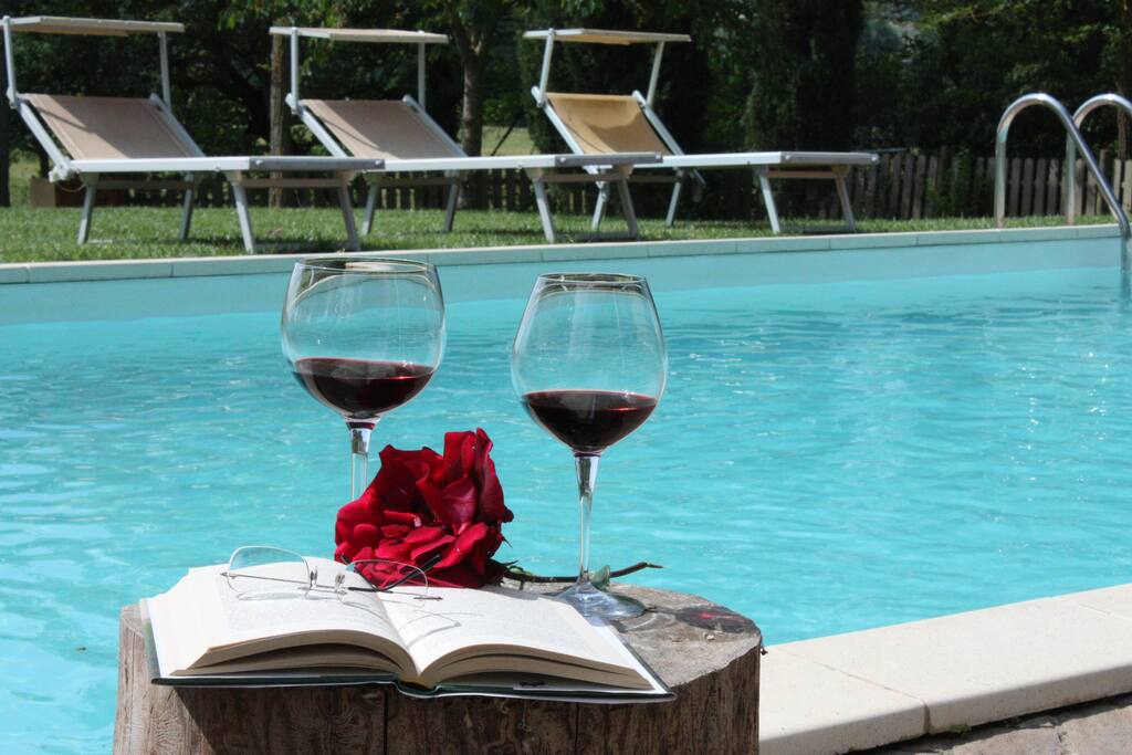 The heated swimming pool