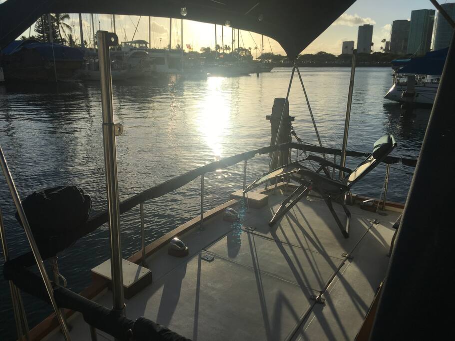 Enjoy a sunset in zero gravity deck chairs or...