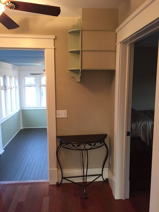view hallway to sunroom