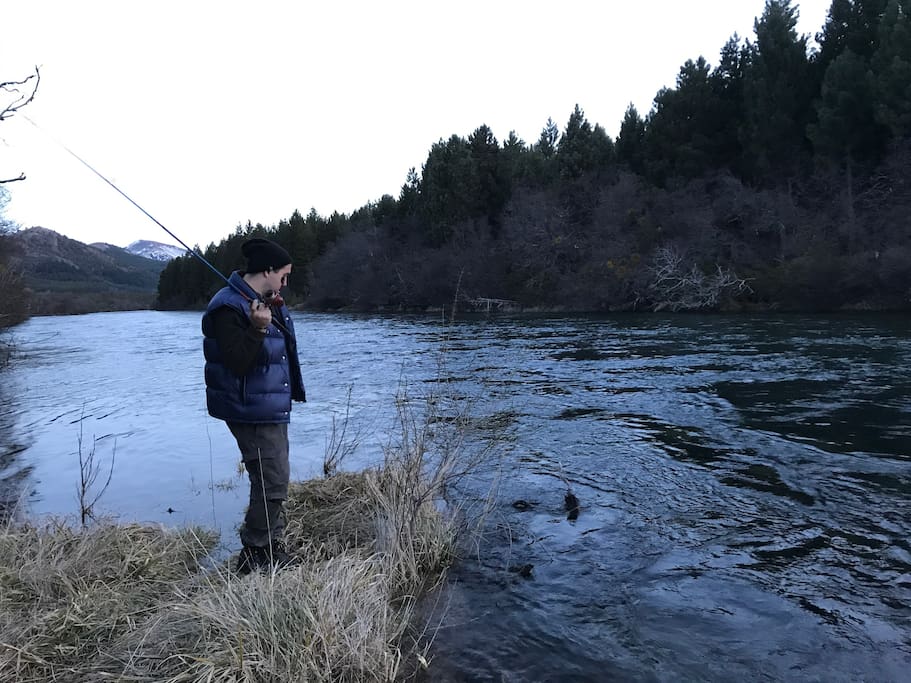 Perfect for those who love fly fishing or just are interested in giving a shoot. There are local fly fishing guides also. Just wake up and go fishing.