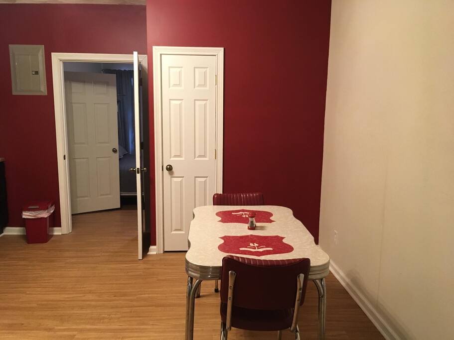 Retro Kitchen Table for snacking and dining.