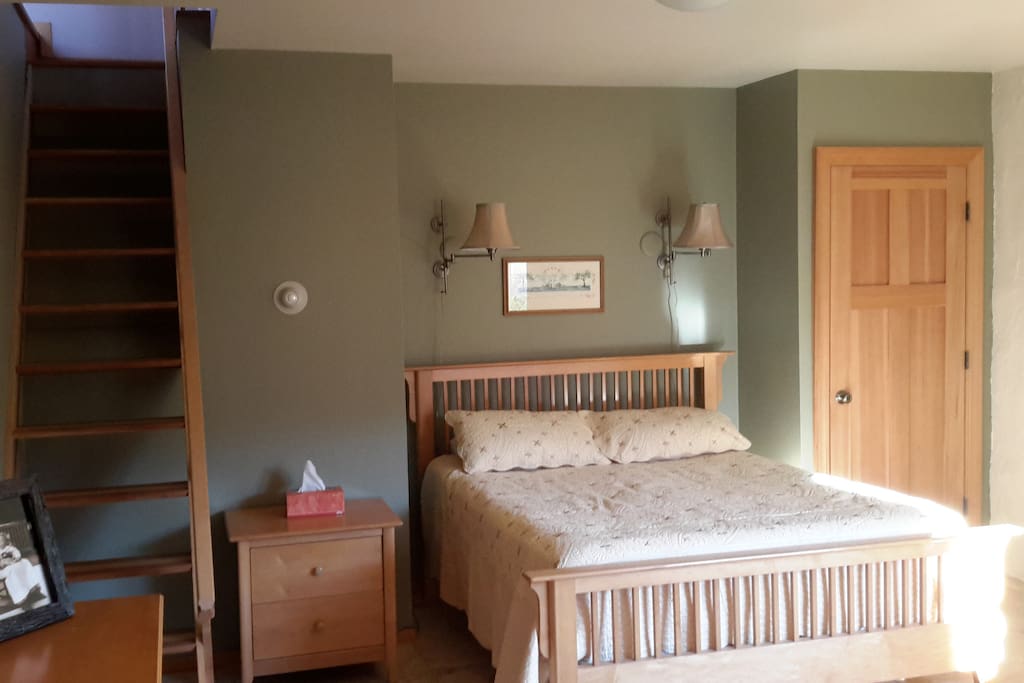 Master bedroom with window seat