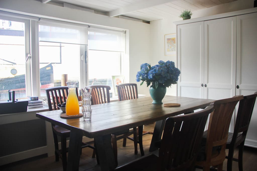 Dining area on the ground floor - open space with kitchen and living room