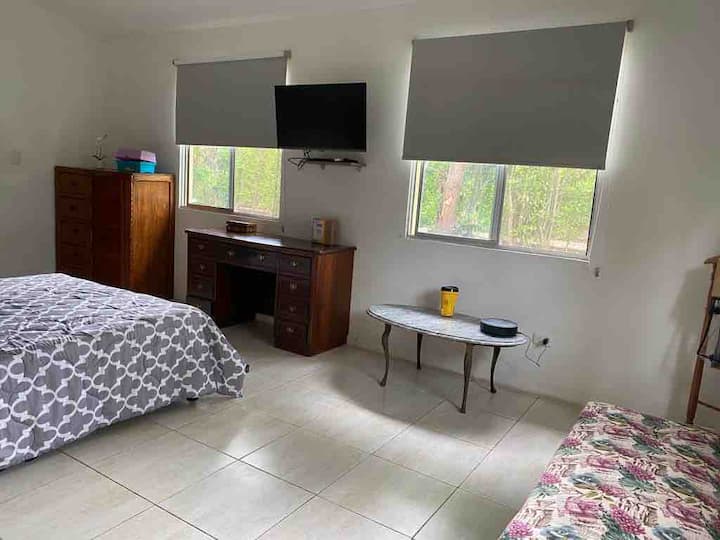 Master bedroom with bathroom 