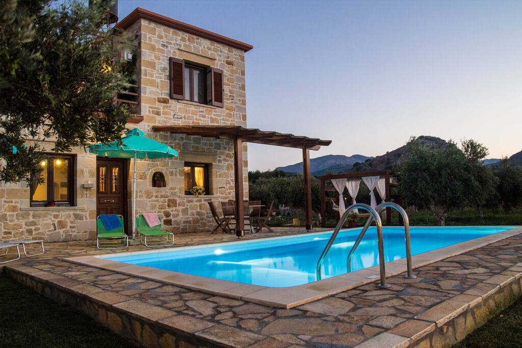 THE COMFORTABLE POOL NEXT TO THE VIILA KYRIAKY