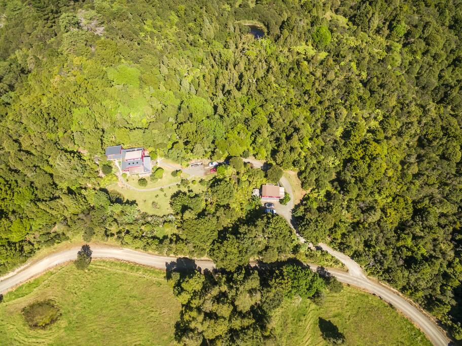 The Hideaway, top left annex of main house.