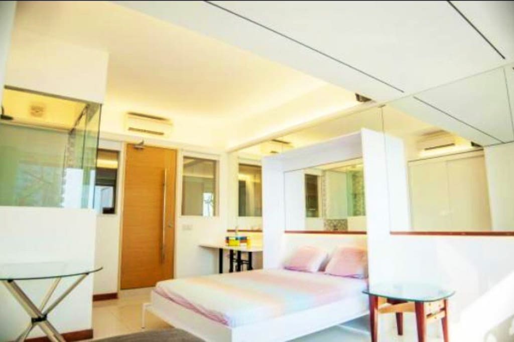 Studio A: Wall bed open