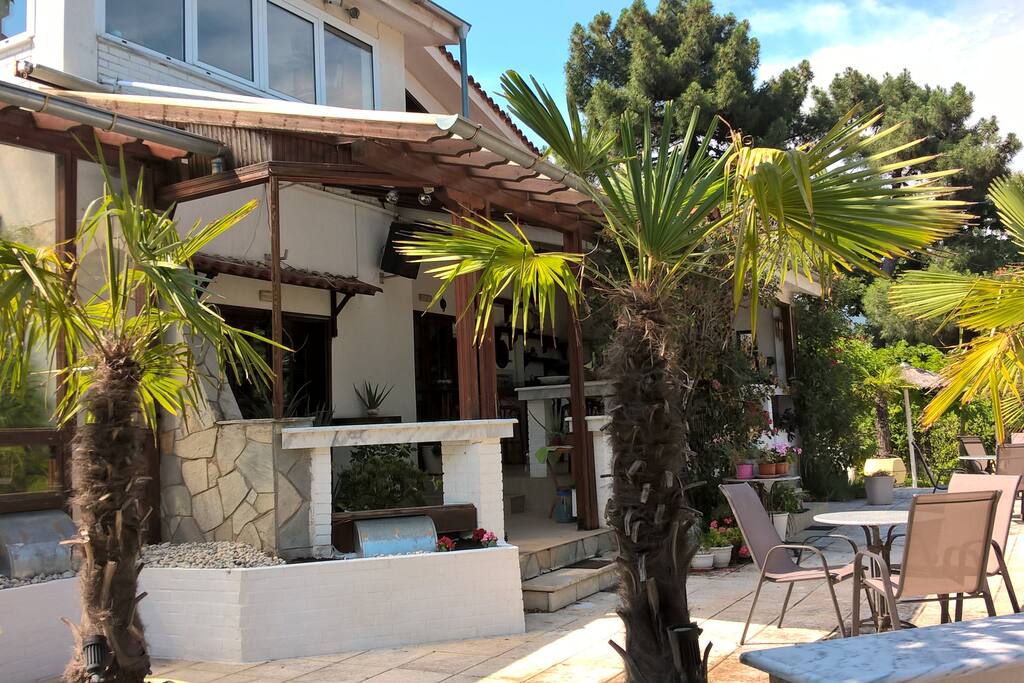 Front view of the villa