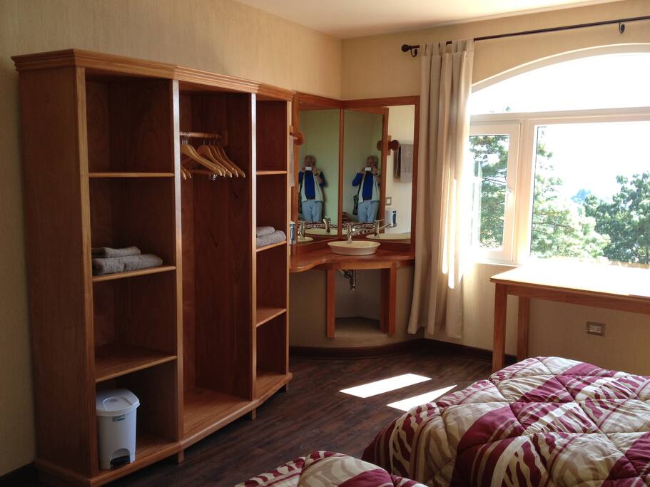 Bedroom 2, inside washing space in the corner