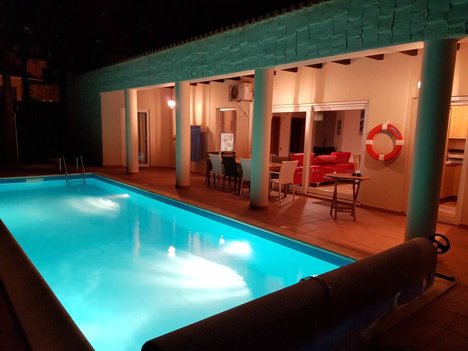 Pool lit up