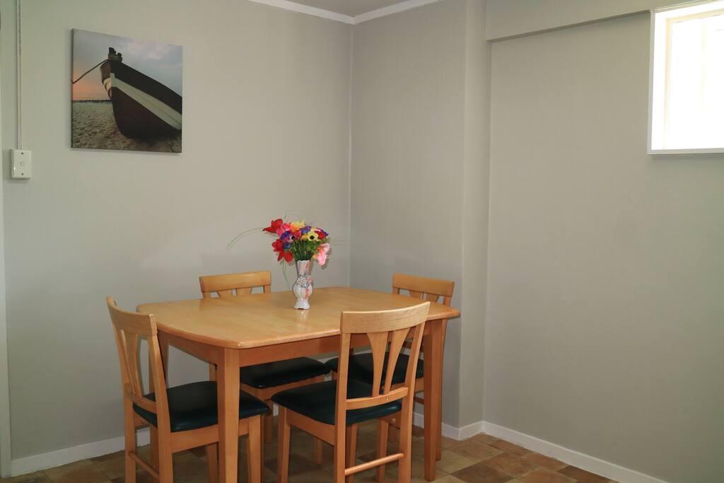 Dining area for eating, reading and chatting