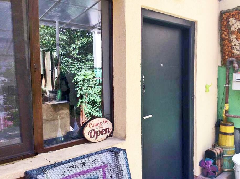 the entrance in the house