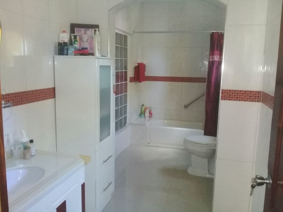 Private bathroom with lots of hot water