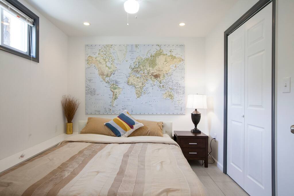 Bedroom 2: Queen Bed with Full Closet