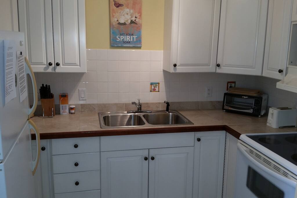 Fully stocked kitchen