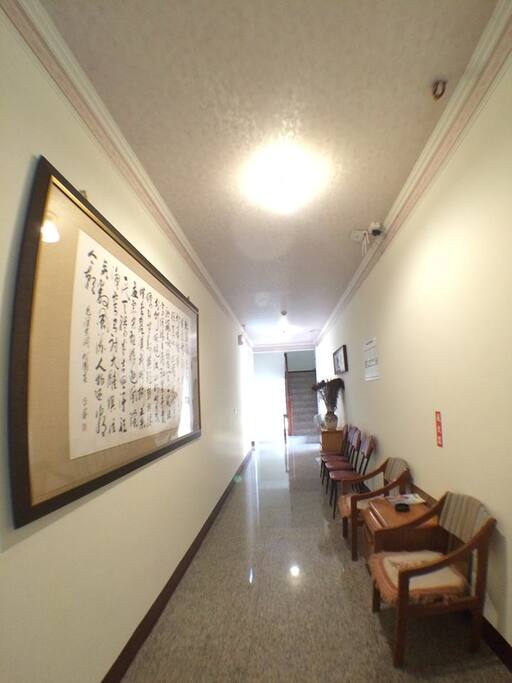 私藏墨寶走廊一角