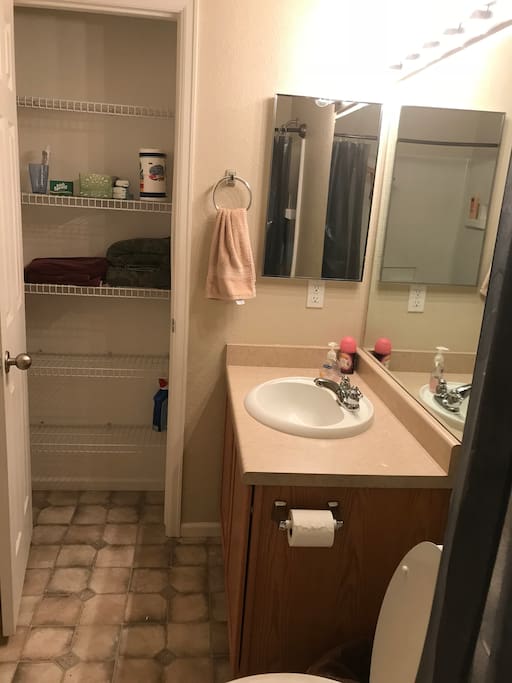 Your Private master bathroom with utilities