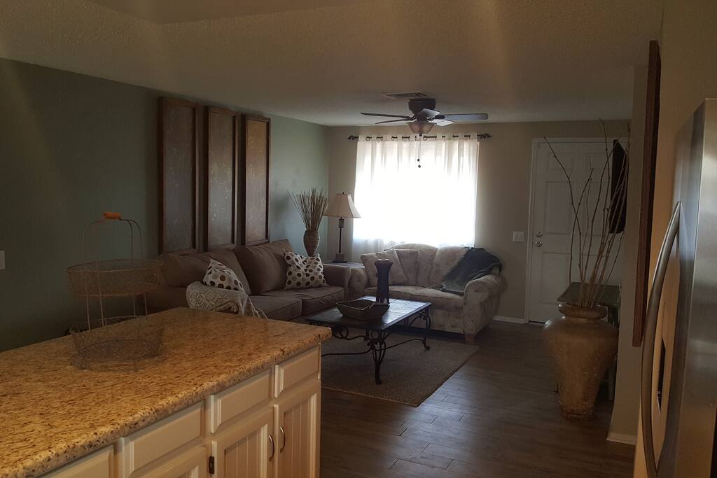 Lounge, read and watch TV in our cozy living room.