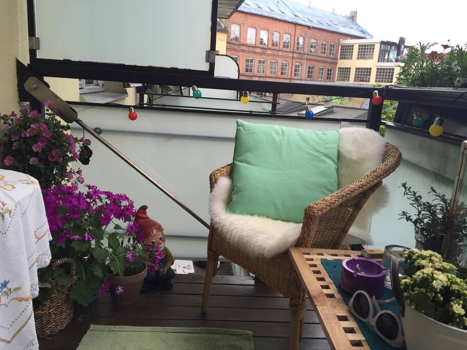 Trivelig balkong om sommeren!