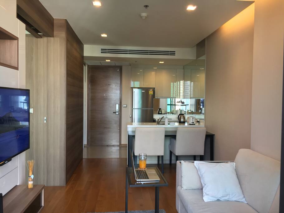 Kitchen and living room