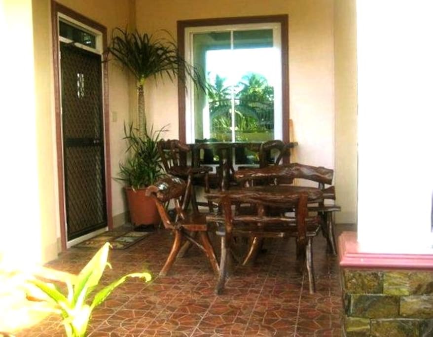 The front porch.