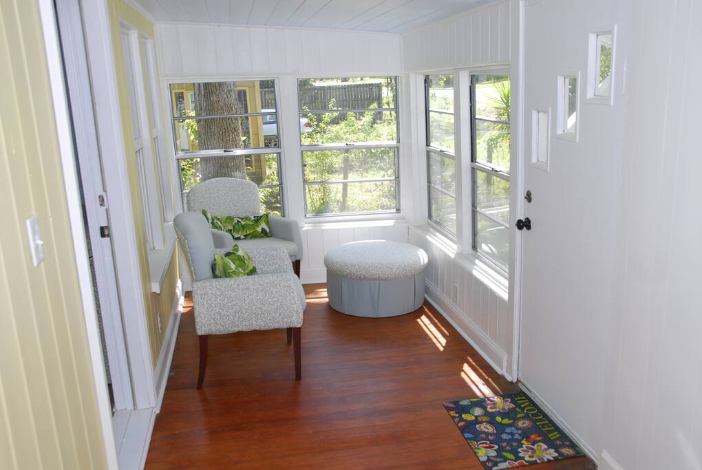 Breezy enclosed front porch